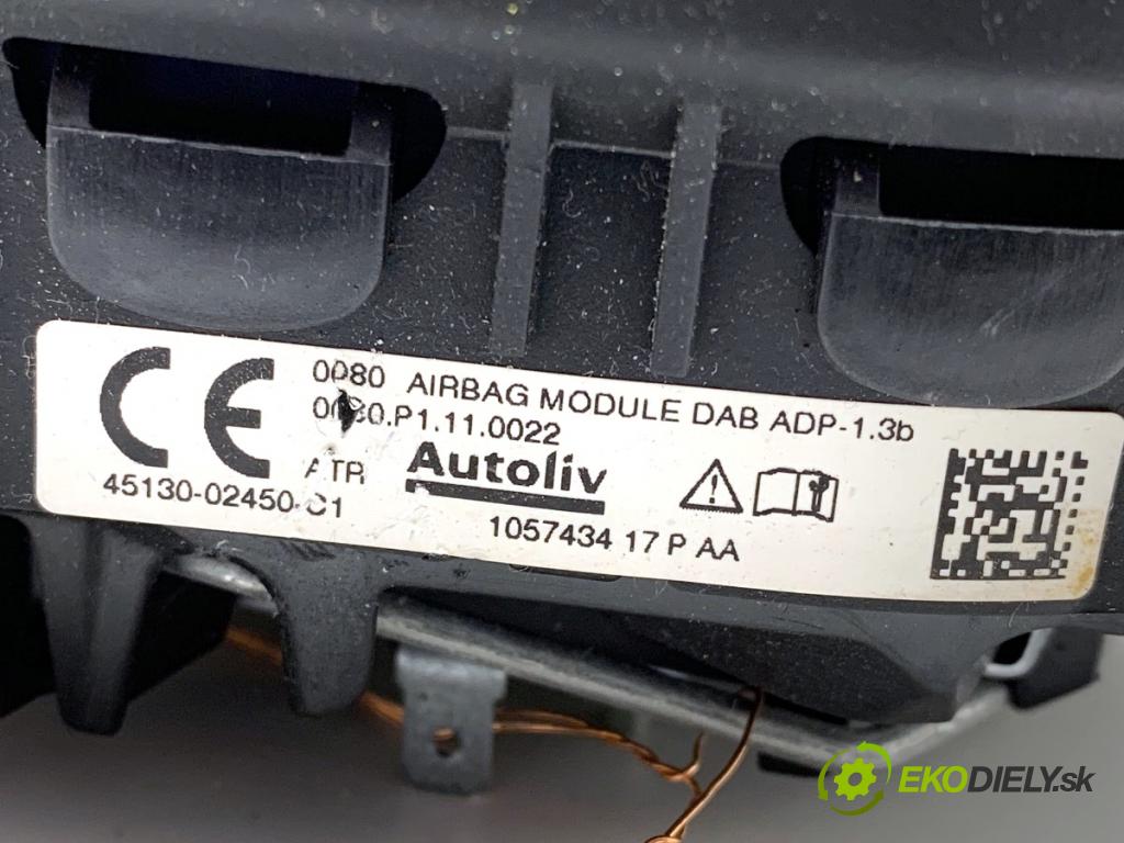 TOYOTA AURIS II Kombi 2017 73 kW 1.8 Hybrid (ZWE186_) 1798 AirBag volantu 45130-02450 (Airbag)