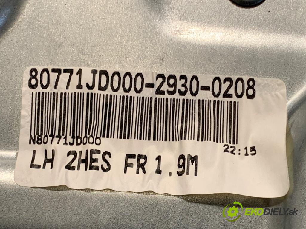 NISSAN QASHQAI J10 SUV 2011 104 kW 2.0 1997 mechanismus okna levý přední část 80771JD000