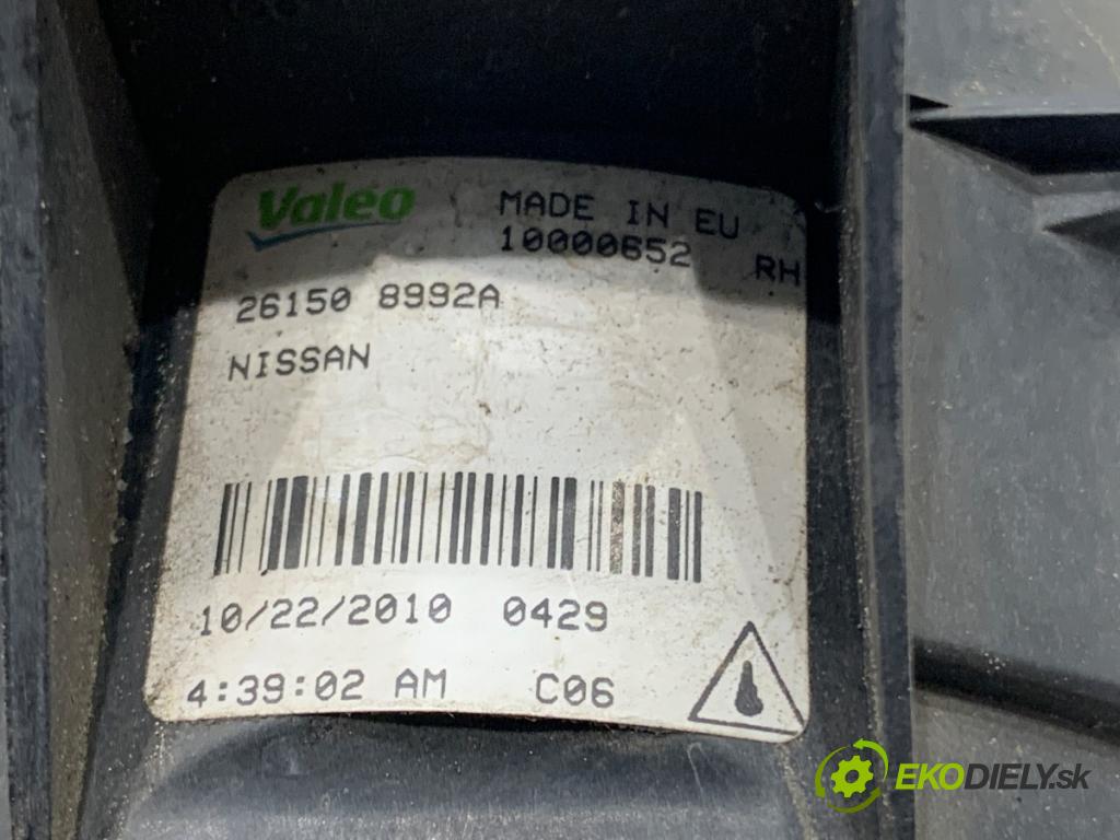 NISSAN QASHQAI J10 SUV 2011 104 kW 2.0 1997 hmlové svetlo, hmlovka pravý přední část 261508992A