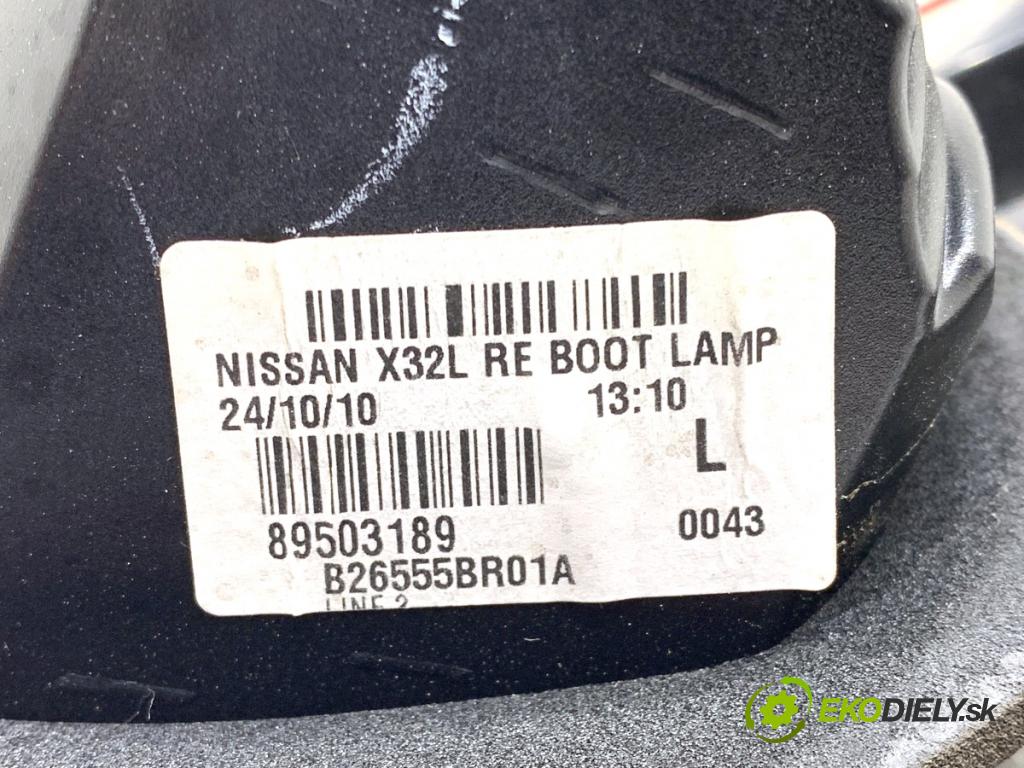 NISSAN QASHQAI J10 SUV 2011 104 kW 2.0 1997 světlo zadní část levá strana vnitřní 89503189 (Klika dveří ostatní)