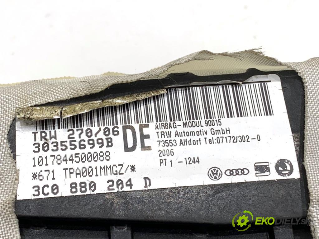 VW PASSAT CC B6 coupe 2011 103 kW 2.0 TDI 1968 AirBag spolujazdca 3C0880204D (Airbag)