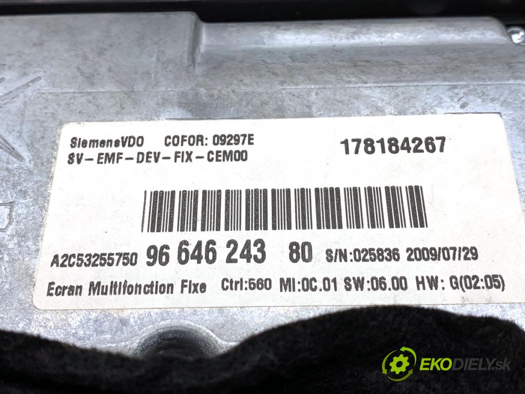 CITROEN C4 PICASSO I nadwozie wielkoprzestrzenne (MPV) 2009 80 kW 1.6 HDi 1560 Prístrojovka 9664624380 P9665578280 (Prístrojová doska)