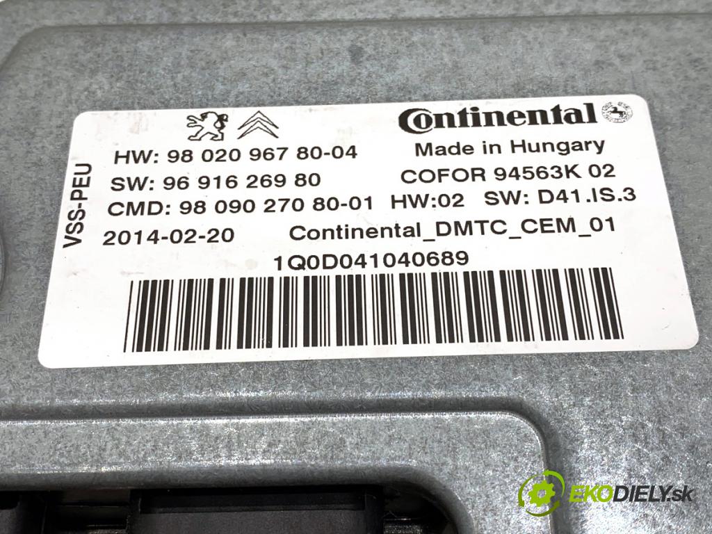 CITROEN DS5 liftback 2014 133 kW 2.0 BlueHDi 180 1997 modul Start brzdových světel 9802096780
