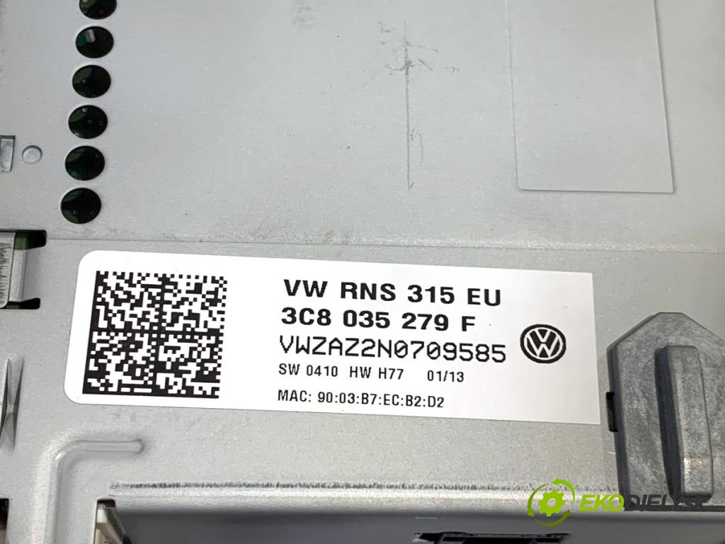 VW PASSAT B7 Kombi 2014 103 kW 2.0 TDI 1968 RADIO mavigace 3C8035279F (Audio zařízení)