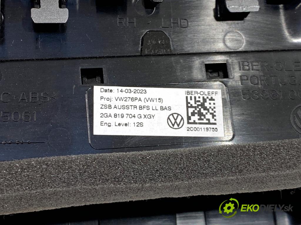 VW T-ROC SUV 2023 110 kW 1.5 TSI 1495 lišty kryt 2GA858036A 2GA863099B (Lišta)