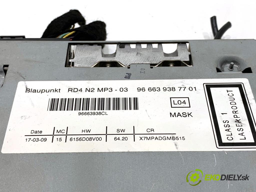 CITROEN C5 III sedan 2009 103 kW 2.0 HDi 140 1997 RADIO 9666393877 (Audio zariadenie)