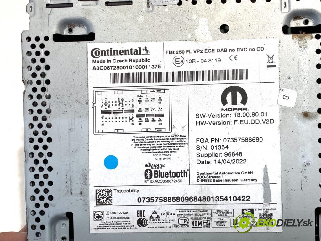 OPEL MOVANO C Platforma / podwozie 2022 103 kW 2.2 D 2179 RADIO 07357588680 (Audio zariadenie)
