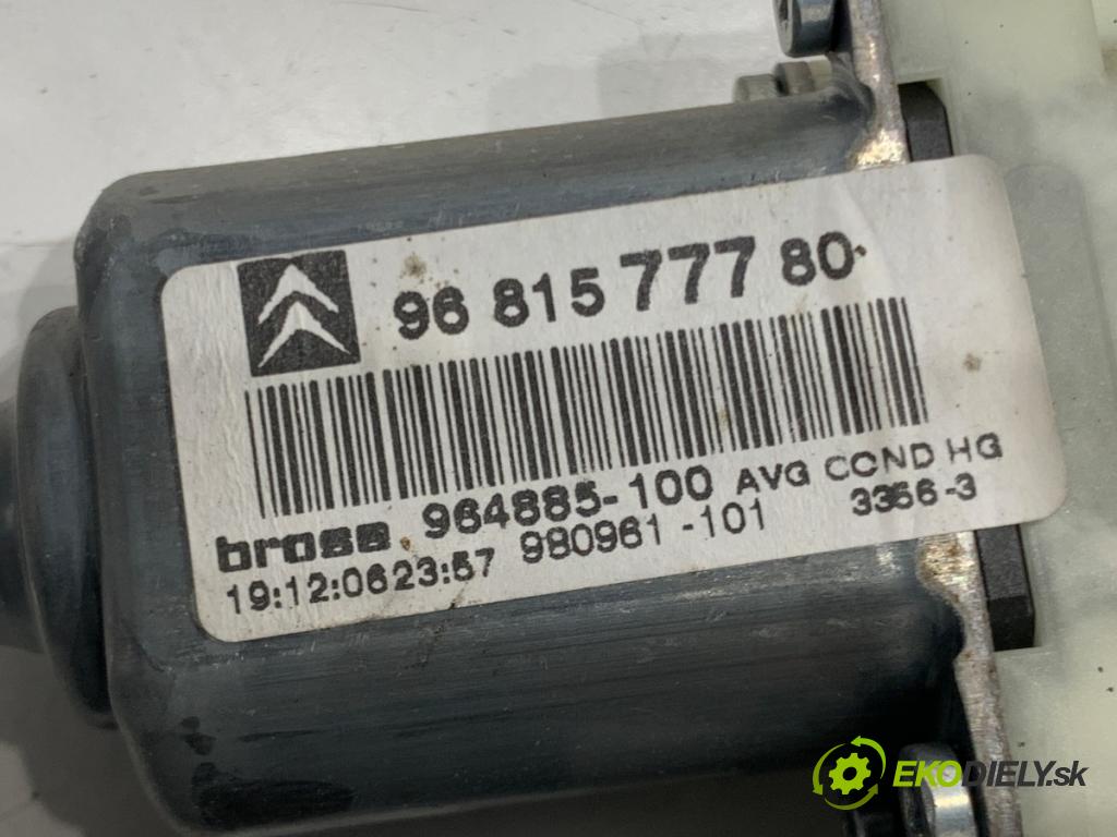 CITROEN C4 coupe 2007 66 kW 1.6 HDi 1560 Mechanizmus okna ľavy predný 9681577780