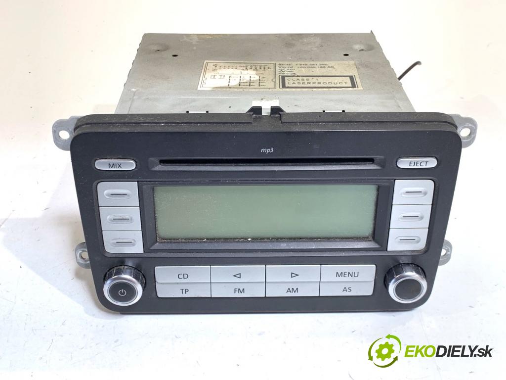 VW TOURAN nadwozie wielkoprzestrzenne (MPV) 2007 77 kW 1.9 TDI 1896 RADIO 1K0035186AD (Audio zariadenie)