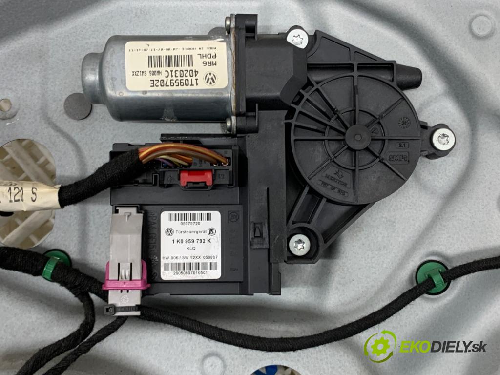 VW TOURAN nadwozie wielkoprzestrzenne (MPV) 2007 77 kW 1.9 TDI 1896 Mechanizmus okna pravy predný 1K0959792K