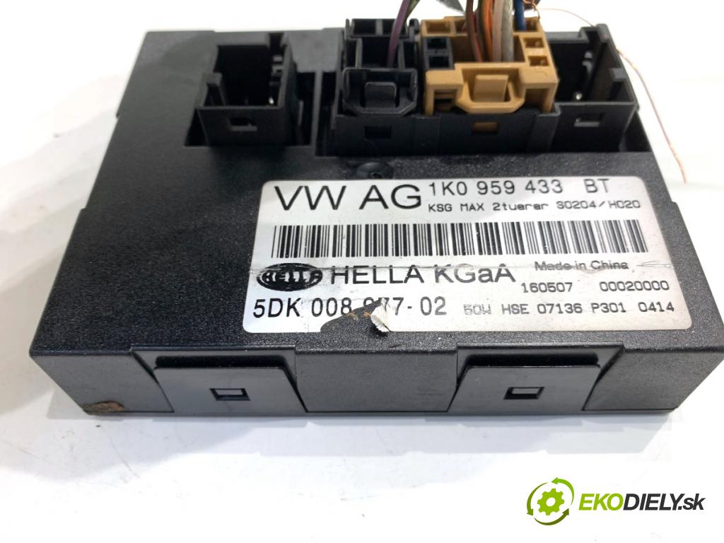 VW TOURAN nadwozie wielkoprzestrzenne (MPV) 2007 77 kW 1.9 TDI 1896 Modul komfortu 1K0959433BT (Modul komfortu)