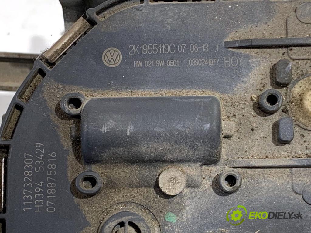 VW TOURAN nadwozie wielkoprzestrzenne (MPV) 2007 77 kW 1.9 TDI 1896 Mechanizmus stieračov predný 2K1955023G (Motorček stieračov predný)