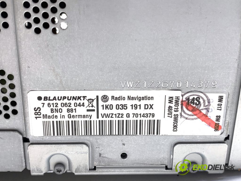VW PASSAT B6 Kombi 2007 77 kW 1.9 TDI 1896 RADIO 1K0035191DX (Audio zařízení)
