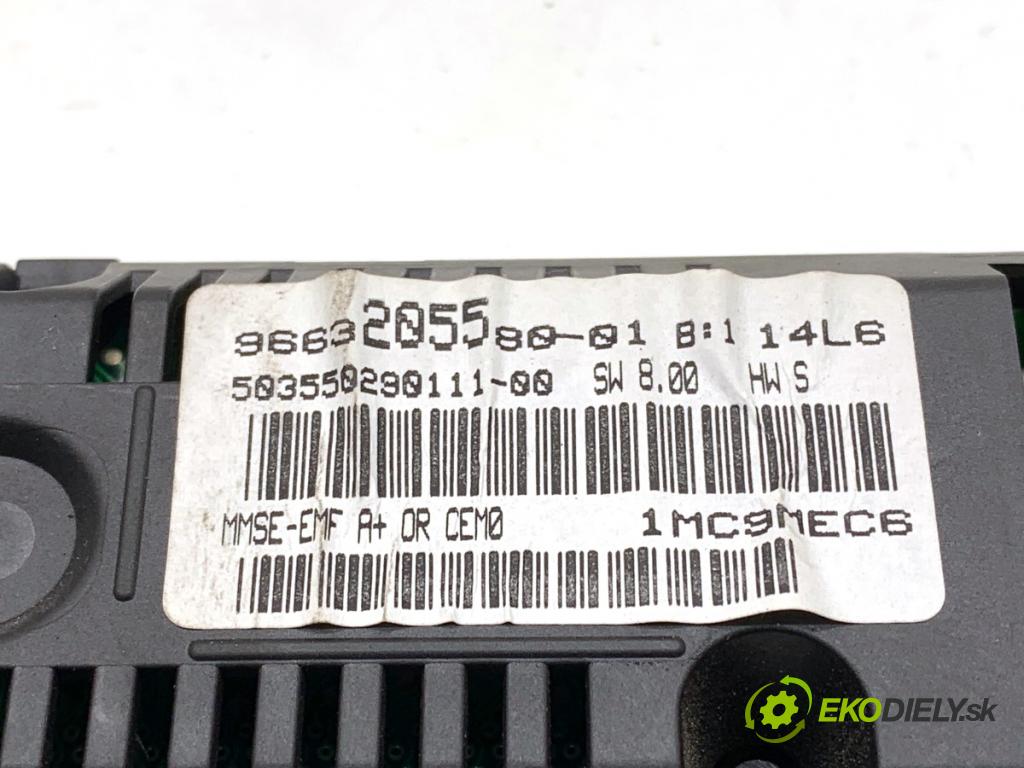 PEUGEOT 207 liftback 2007 50 kW 1.4 HDi 1398 Dislpej 9663205580 (Prístrojová doska)