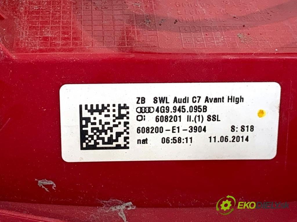 AUDI A6 C7 Kombi 2014 140 kW 2.0 TDI 1968 Svetlo ľavy zad 4G9945095B