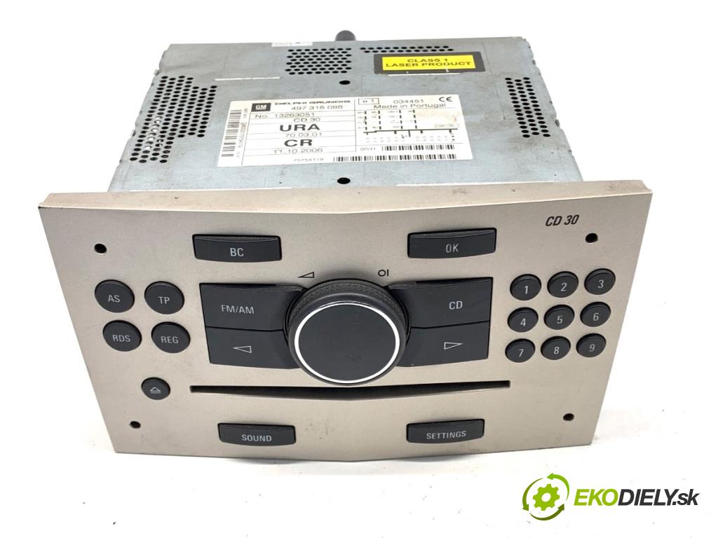 OPEL ASTRA H liftback 2007 66 kW 1.3 CDTI (L48) 1248 RADIO 13263051 (Audio zariadenie)