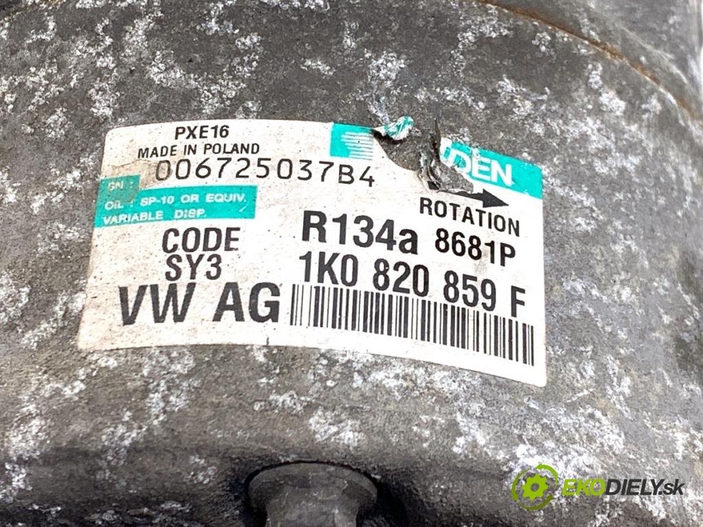 SKODA OCTAVIA II Kombi 2007 77 kW 1.9 TDI 1896 Kompresor klimatizácie 1K0820859F (Kompresor klimatizácie)