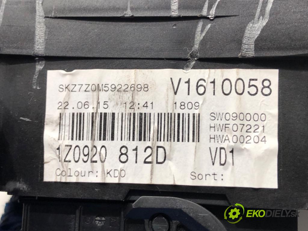 SKODA OCTAVIA II Kombi 2007 77 kW 1.9 TDI 1896 Prístrojovka 1Z0920812D (Prístrojová doska)