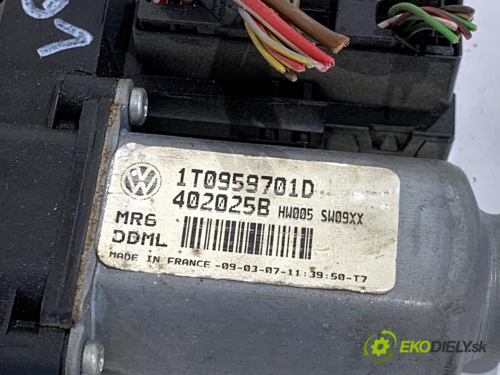 SKODA OCTAVIA II Kombi 2007 77 kW 1.9 TDI 1896 Motor sťahovania okna ľavy predný 1K0959793J