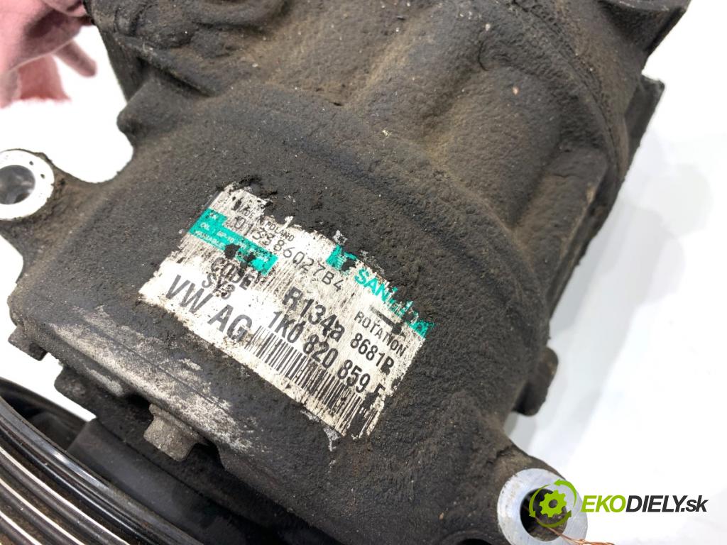 VW PASSAT B6 sedan 2007 77 kW 1.9 TDI 1896 Kompresor klimatizácie 1K0820859F (Kompresor klimatizácie)