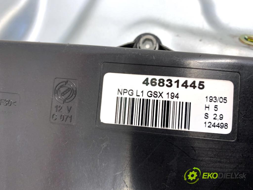 FIAT CROMA Kombi 2005 88 kW 1.9 D Multijet (194AXB1B) 1910 Mechanizmus okna ľavy predný 46831445