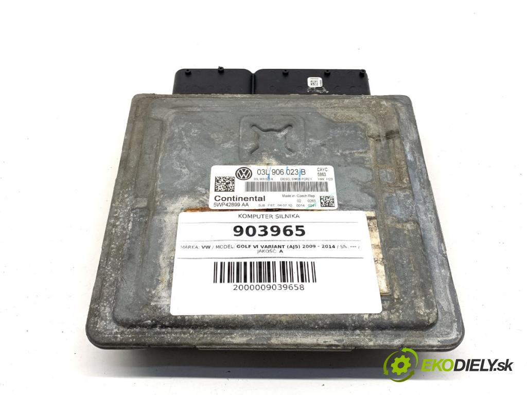 VW GOLF VI Kombi 2010 77 kW 1.6 TDI 1598 riadiaca jednotka Motor 03L906023B (Riadiaca jednotka)