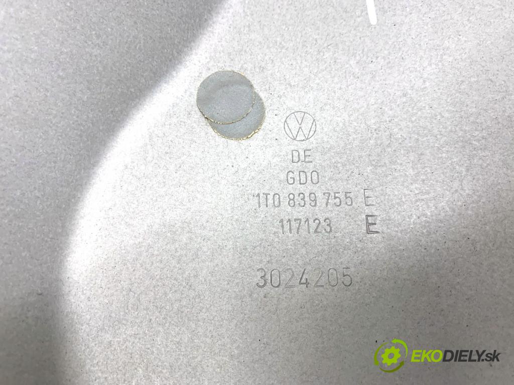 VW TOURAN nadwozie wielkoprzestrzenne (MPV) 2005 77 kW 1.9 TDI 1896 mechanismus okna levý zadní část 1T0839461N
