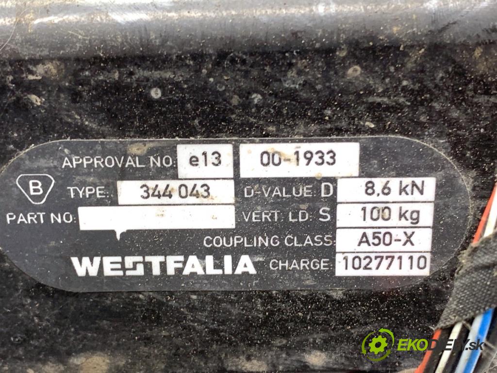 SEAT ALTEA nadwozie wielkoprzestrzenne (MPV) 2005 103 kW 2.0 TDI 1968 Hák ťažné zariadenie 344043 (Ťažné zariadenie)
