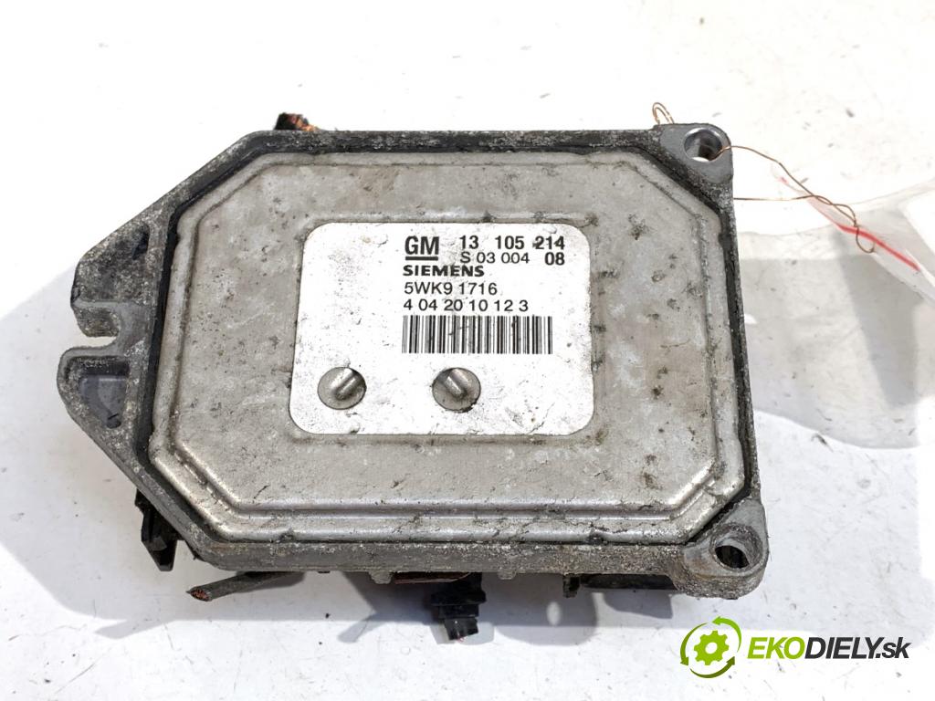 OPEL MERIVA A nadwozie wielkoprzestrzenne (MPV) 2004 92 kW 1.8 (E75) 1796 řídící jednotka motora 13105214 (Řídicí jednotka)
