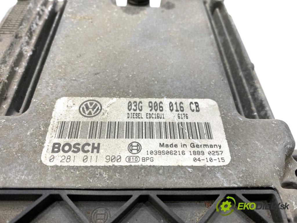 VW GOLF V liftback 2004 77 kW 1.9 TDI 1896 řídící jednotka motora 03G906016CB (Řídicí jednotka)