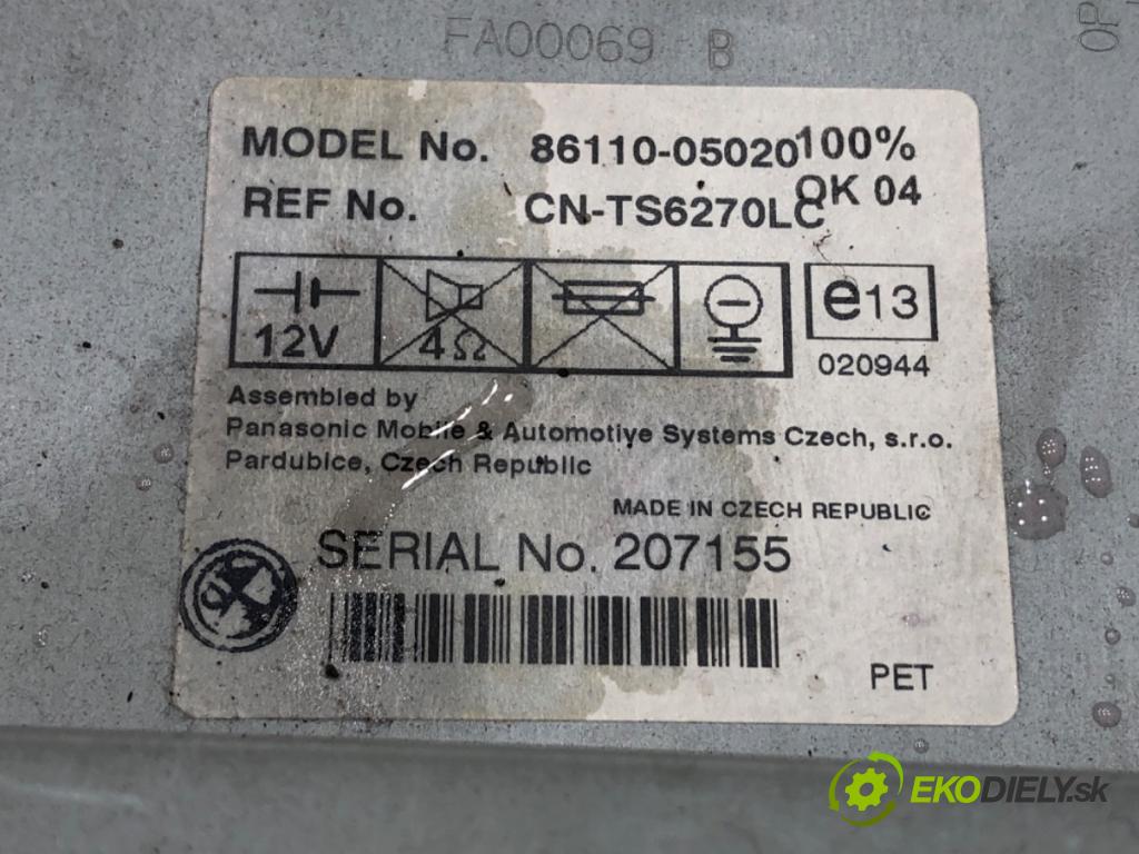 TOYOTA AVENSIS T25 liftback 2003 85 kW 2.0 D-4D (CDT250_) 1995 Dislpej 86110-05020 (Prístrojová doska)