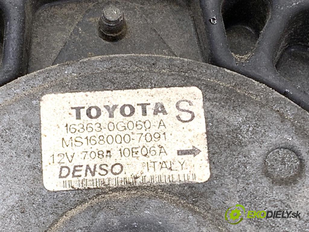 TOYOTA AVENSIS T25 liftback 2003 85 kW 2.0 D-4D (CDT250_) 1995 Ventilátor chladiča 16363-0G050 (Ventilátor)