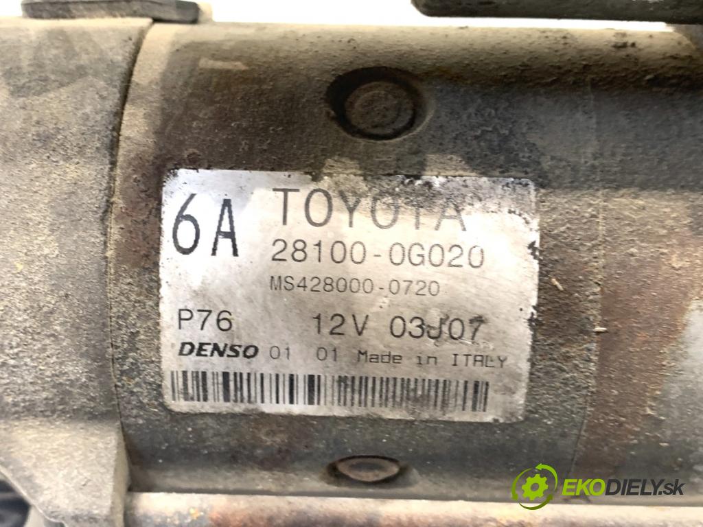 TOYOTA AVENSIS T25 Kombi 2004 85 kW 2.0 D-4D (CDT250_) 1995 Štartér 28100-0G020 (Štartér)