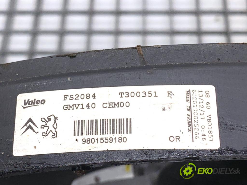 CITROEN C3 III liftback 2018 81 kW 1.2 PURETECH 110 1199 ventilátor chladiče 9801559180 (Ventilátor)
