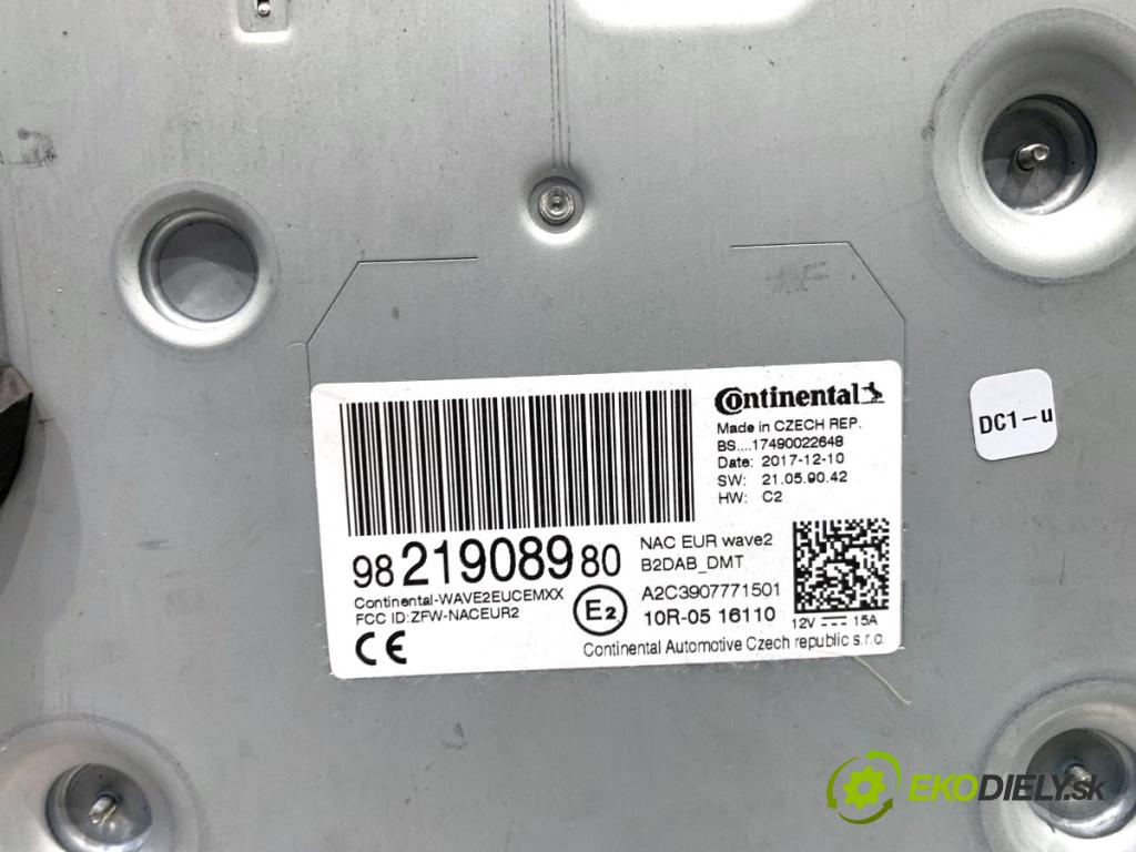 CITROEN C3 III liftback 2018 81 kW 1.2 PURETECH 110 1199 RADIO 9821908980 (Audio zariadenie)