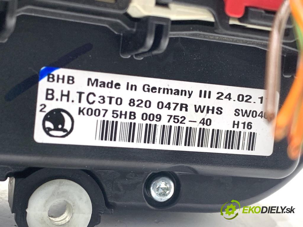 SKODA SUPERB II Kombi 2011 103 kW 2.0 TDI 1968 Panel ovládania kúrenia 3T0820047R (Prepínacie páčky pod volantom)