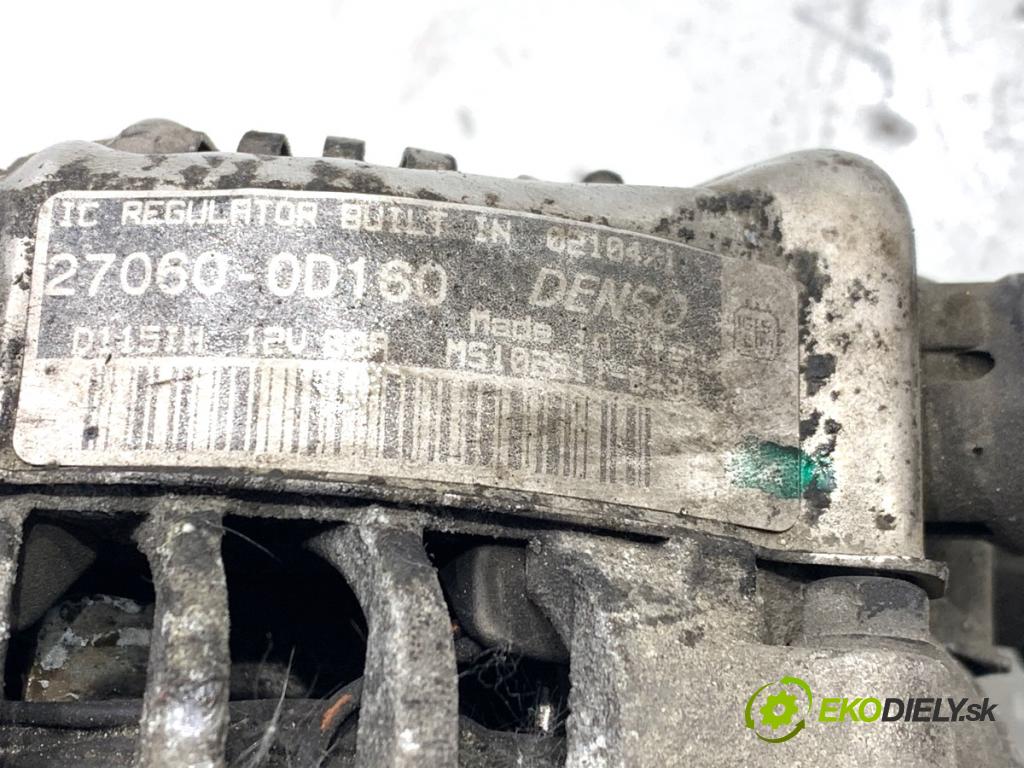 TOYOTA COROLLA E13 nadwozie wielkoprzestrzenne (MPV) 2004 81 kW 1.6 (ZNR10_) 1598 Alternátor 27060-0D160 (Alternátor)