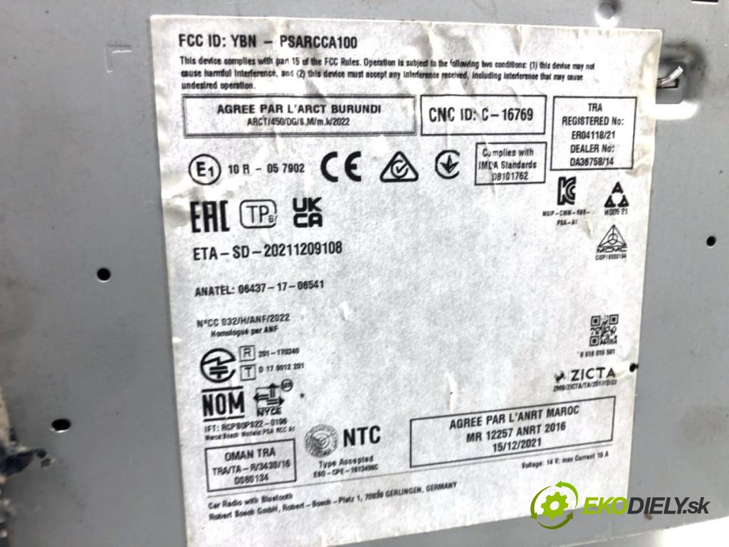 OPEL MOKKA SUV 2022 96 kW 1.2 (76) 1199 RADIO 9847854380 (Audio zariadenie)