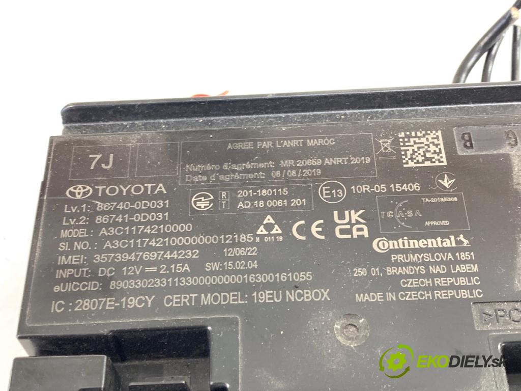TOYOTA YARIS IV SUV 2022 68 kW 1.5 Hybrid (MXPJ10) 1490 Modul telefónu 86740-0D031 (Riadiaca jednotka ostatné)