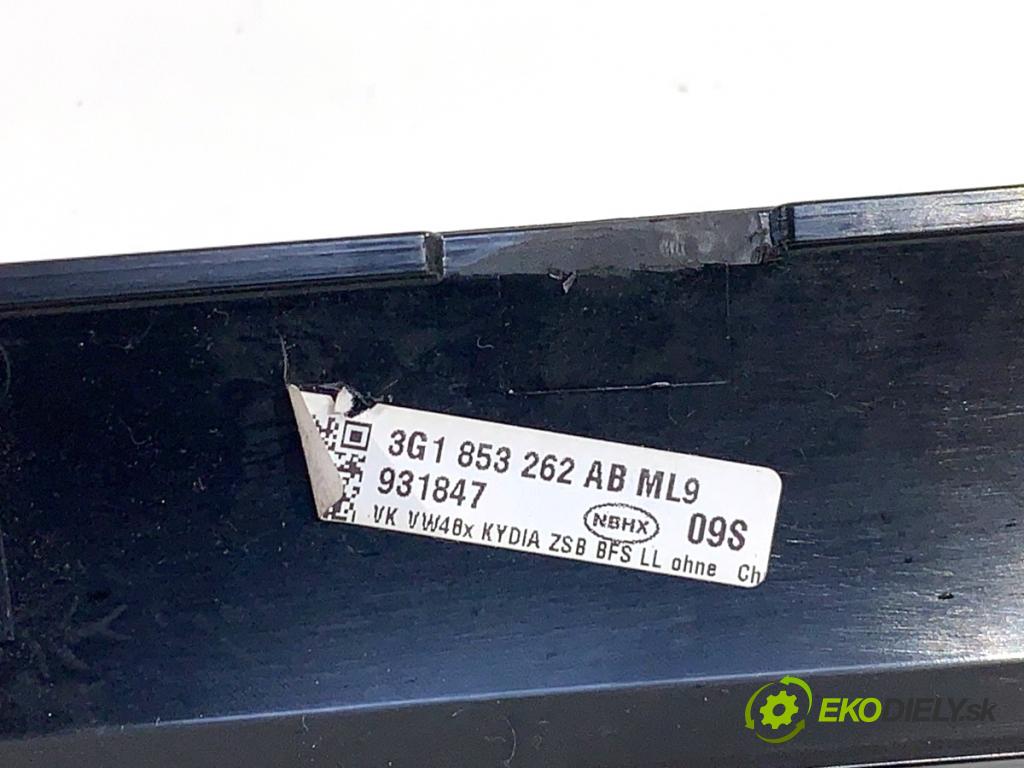 VW PASSAT B8 sedan 2018 110 kW 2.0 TDI 1968 lišty kryt 3G1853262AB 3G8858069B (Lišta)