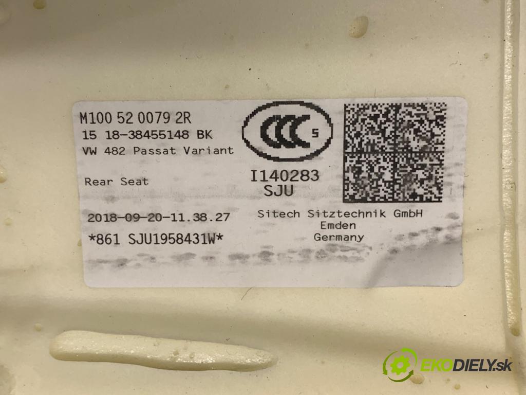 VW PASSAT B8 sedan 2018 110 kW 2.0 TDI 1968 Sedadlo druhý rad