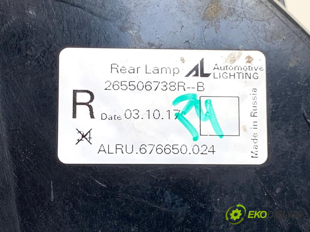 RENAULT CAPTUR I liftback 2017 81 kW 1.5 dCi 110 1461 světlo pravý zadní část 265506738R