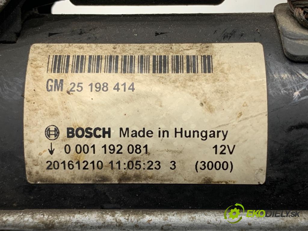 OPEL CORSA E liftback 2017 66 kW 1.4 (08, 68) 1398 Štartér 25198414 (Štartér)
