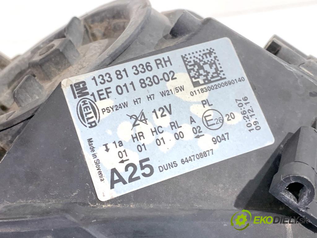 OPEL CORSA E liftback 2017 66 kW 1.4 (08, 68) 1398 Svetlomet pravy predný 13381336