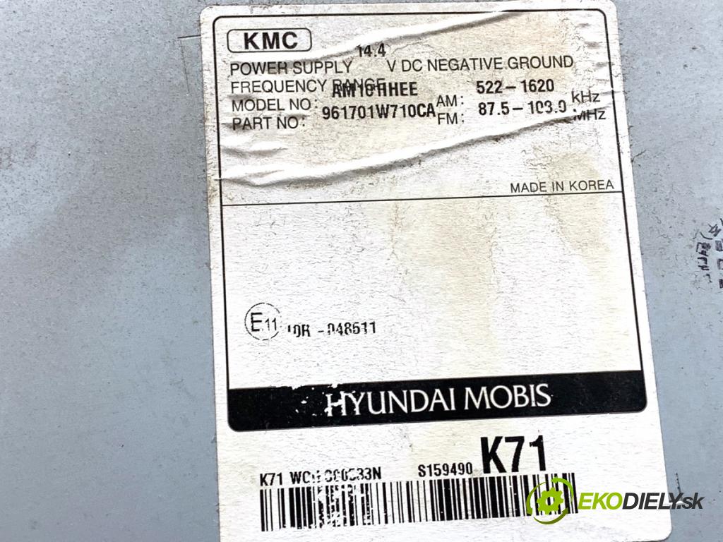 KIA RIO III liftback 2015 62 kW 1.2 CVVT 1248 RADIO 961701W710CA (Audio zariadenie)
