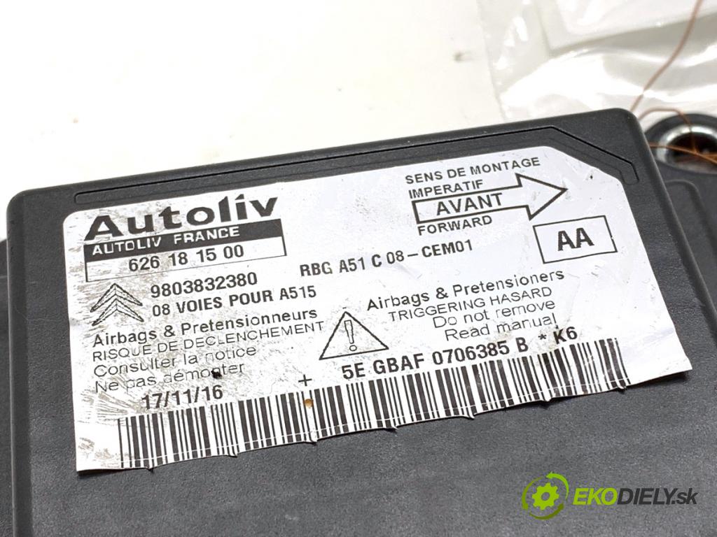 CITROEN C3 II liftback 2017 81 kW 1.2 THP 110 1199 senzor airbag 9803832380 (Snímač)