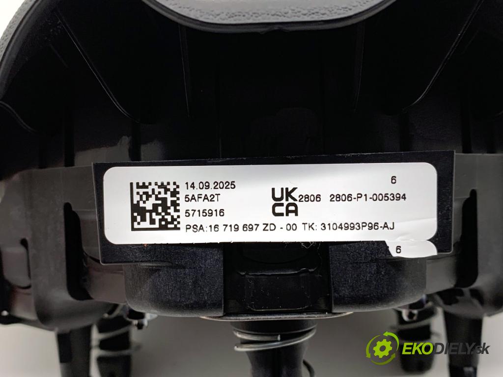 CITROEN C3 II liftback 2017 81 kW 1.2 THP 110 1199 AirBag volantu 16719697ZD (Airbag)