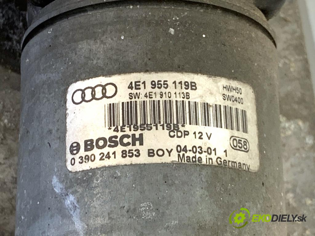AUDI A8 D3 sedan 2003 202 kW 4.0 TDI quattro 3936 Mechanizmus stieračov predný 4E1955119B (Motorček stieračov predný)