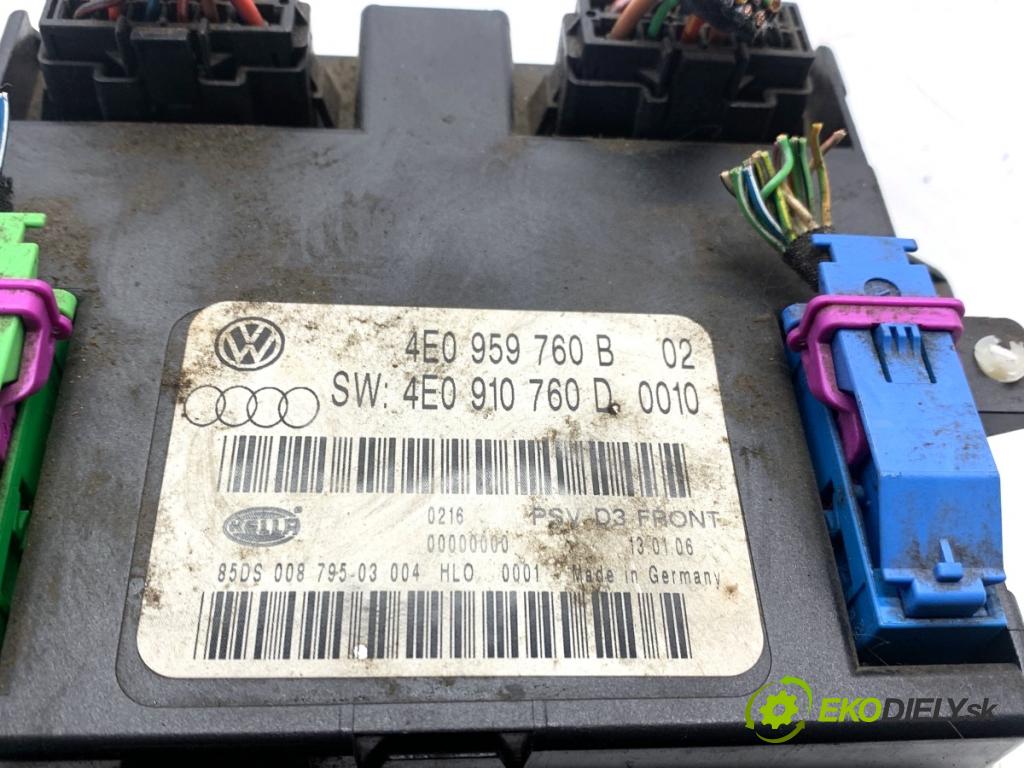 AUDI A8 D3 sedan 2003 202 kW 4.0 TDI quattro 3936 Modul Riadiaca jednotka sedačky 4E0959760B