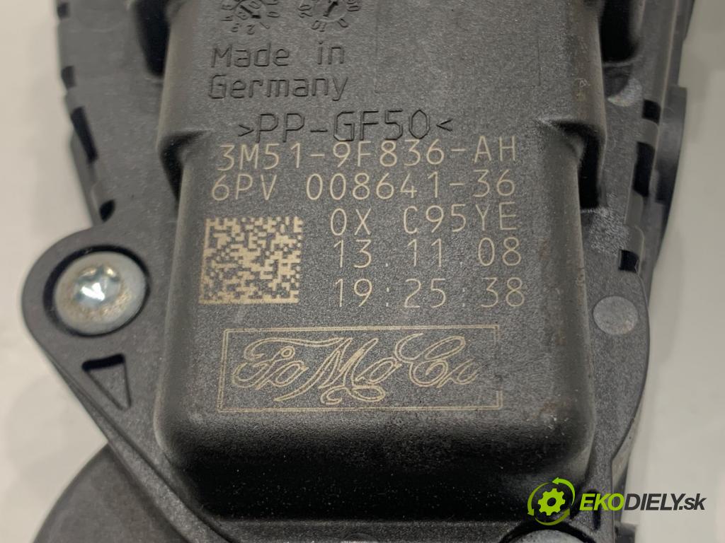 FORD KUGA I SUV 2008 100 kW 2.0 TDCi 1997 Potenciometer plynu 3M51-9F836-AH (Potenciometer plynového pedálu)